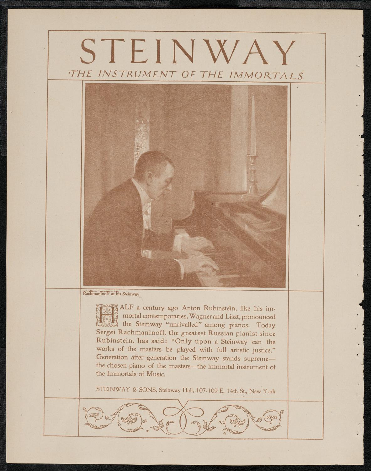 New York Philharmonic, March 10, 1921, program page 4