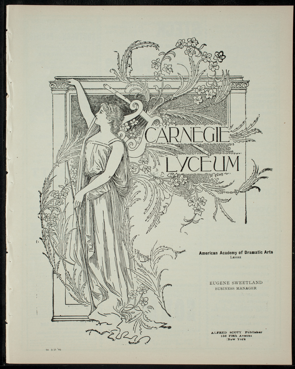 Benefit: Greenwich House, March 31, 1905, program page 1