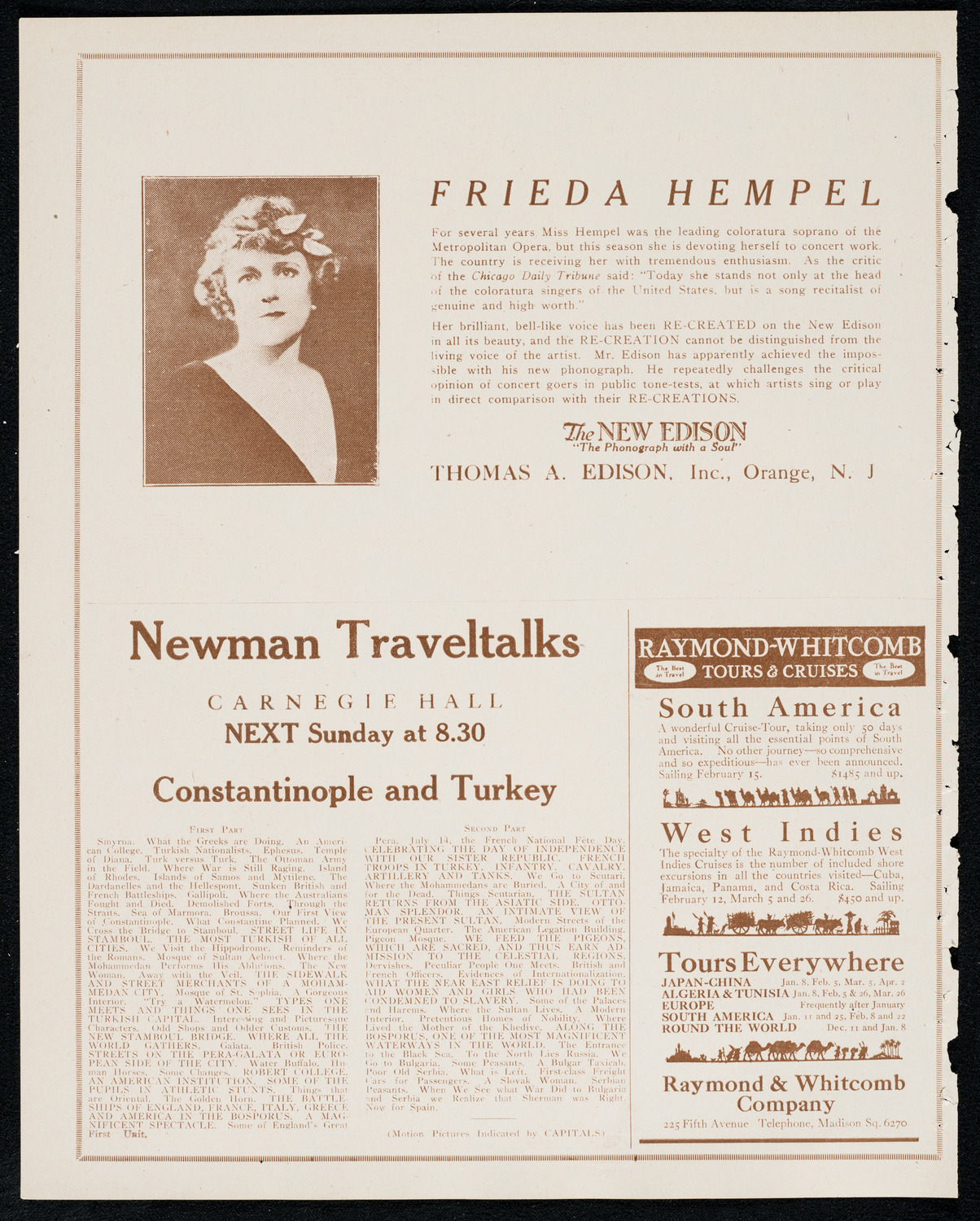 Newman Traveltalks: Damascus and Syria, November 28, 1920, program page 2