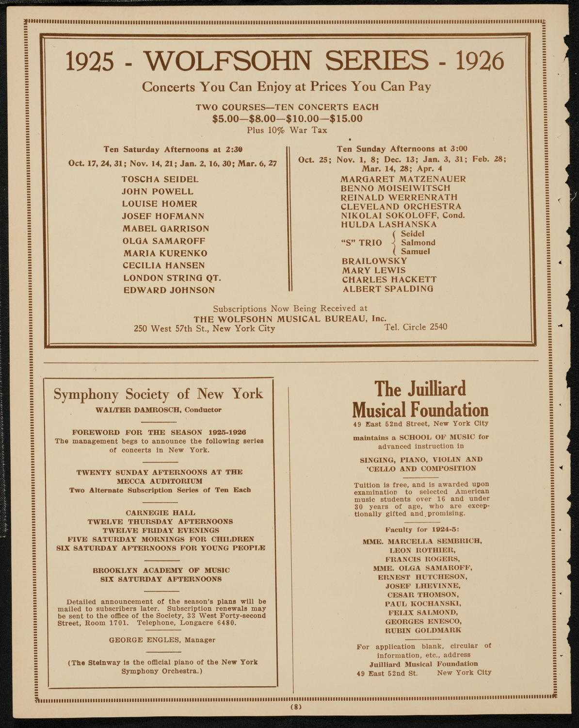 Ethyl Hayden, Soprano, April 20, 1925, program page 8