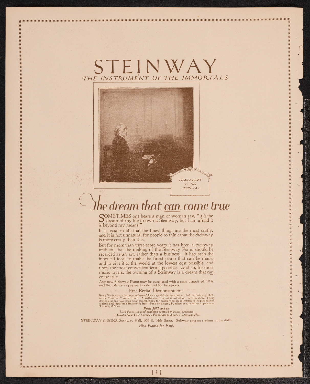 Frieda Hempel, Soprano, November 15, 1921, program page 4