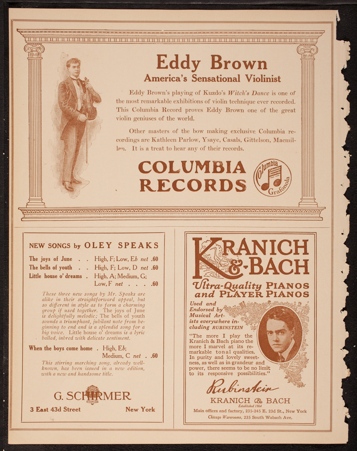 Meeting: The Humanitarian Cult, October 30, 1917, program page 6