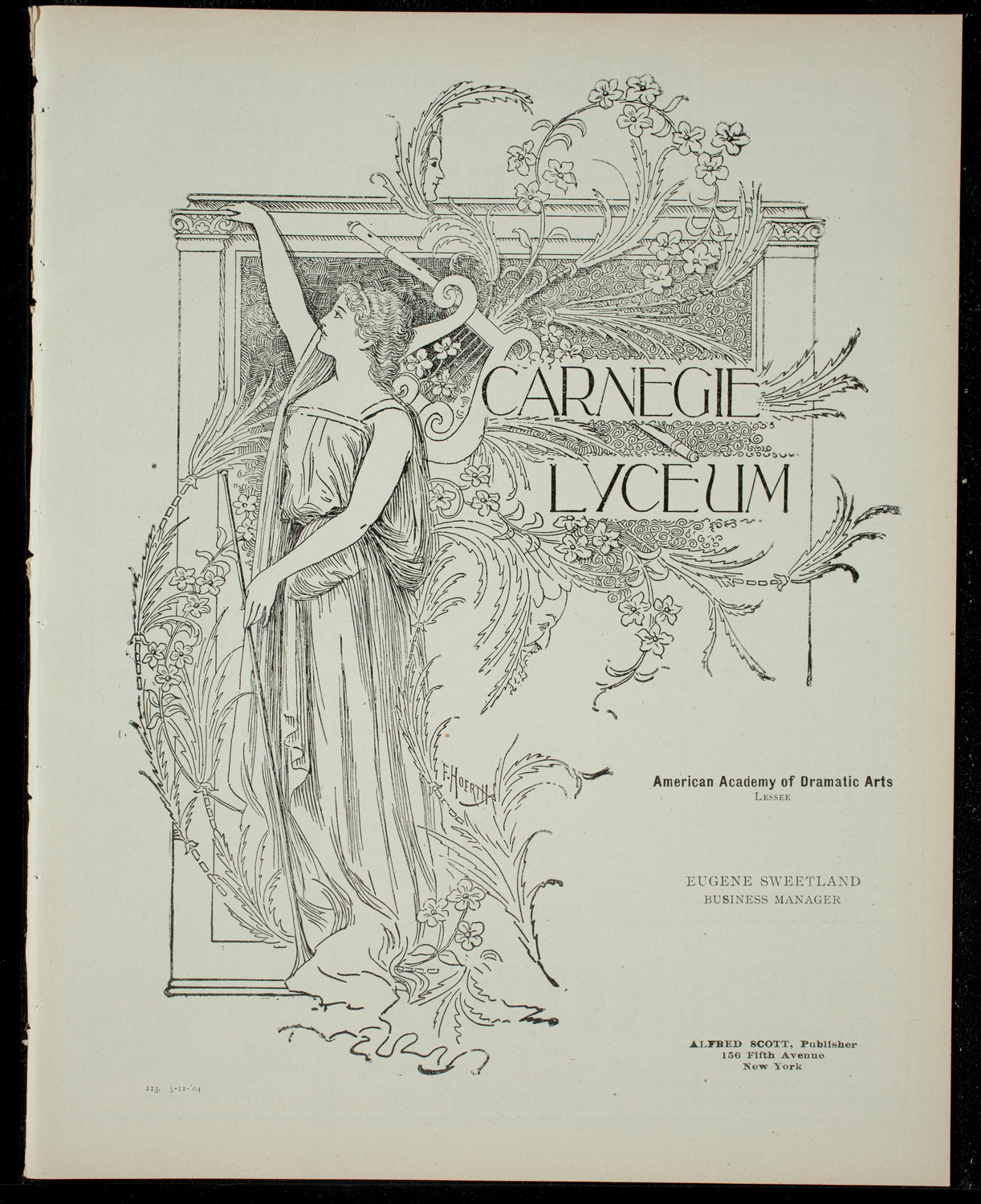 The Inquantum Club, May 11, 1904, program page 1