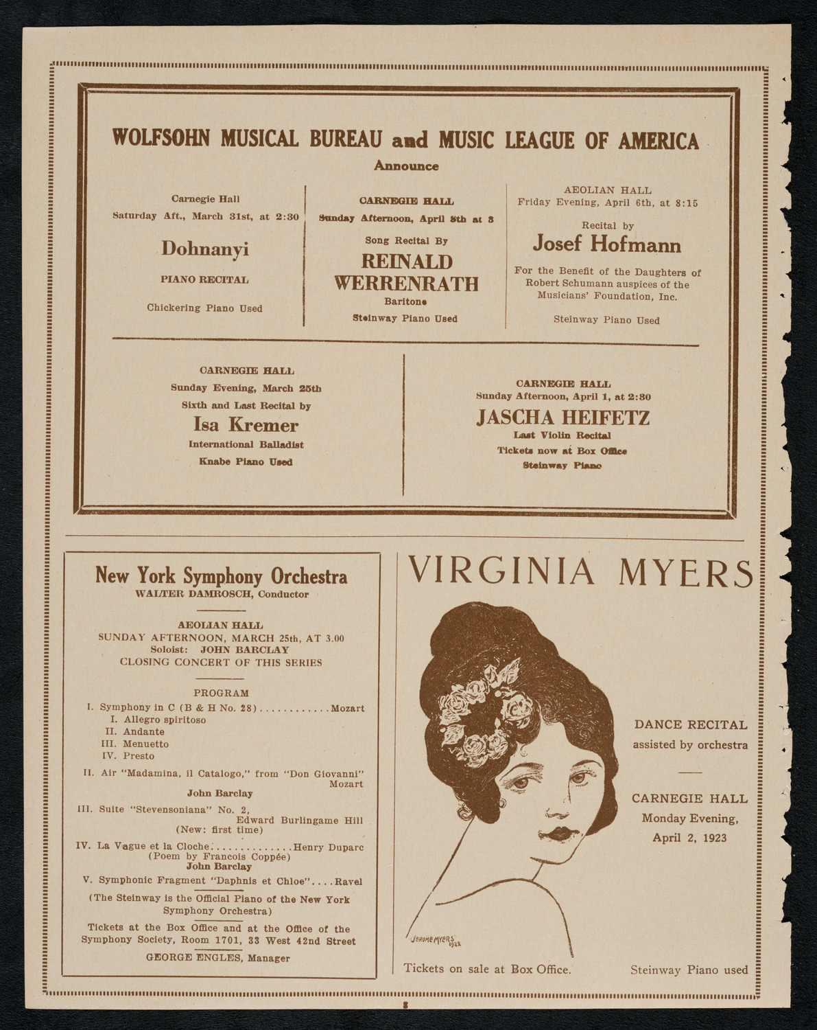 Vestoff-Serova Russian School of Dancing, March 24, 1923, program page 8