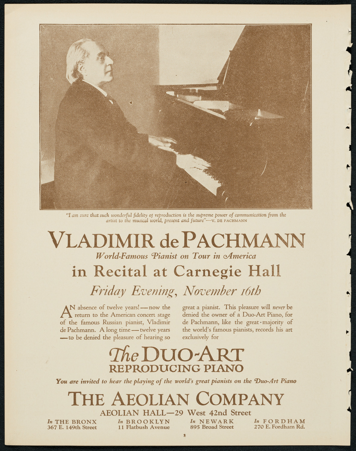 Reinald Werrenrath, Baritone, November 11, 1923, program page 2