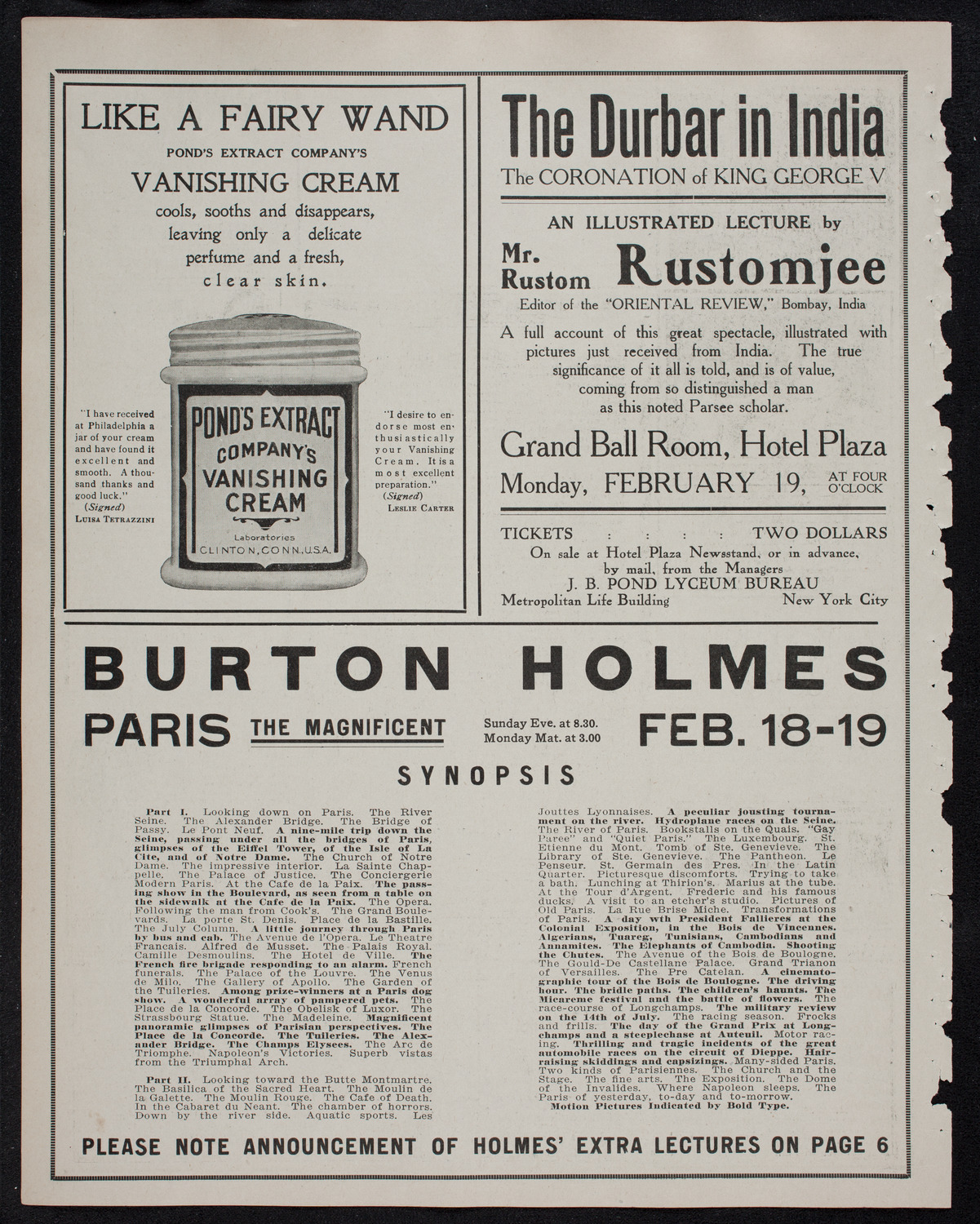 Burton Holmes Travelogue: Rio de Janeiro, February 11, 1912, program page 8