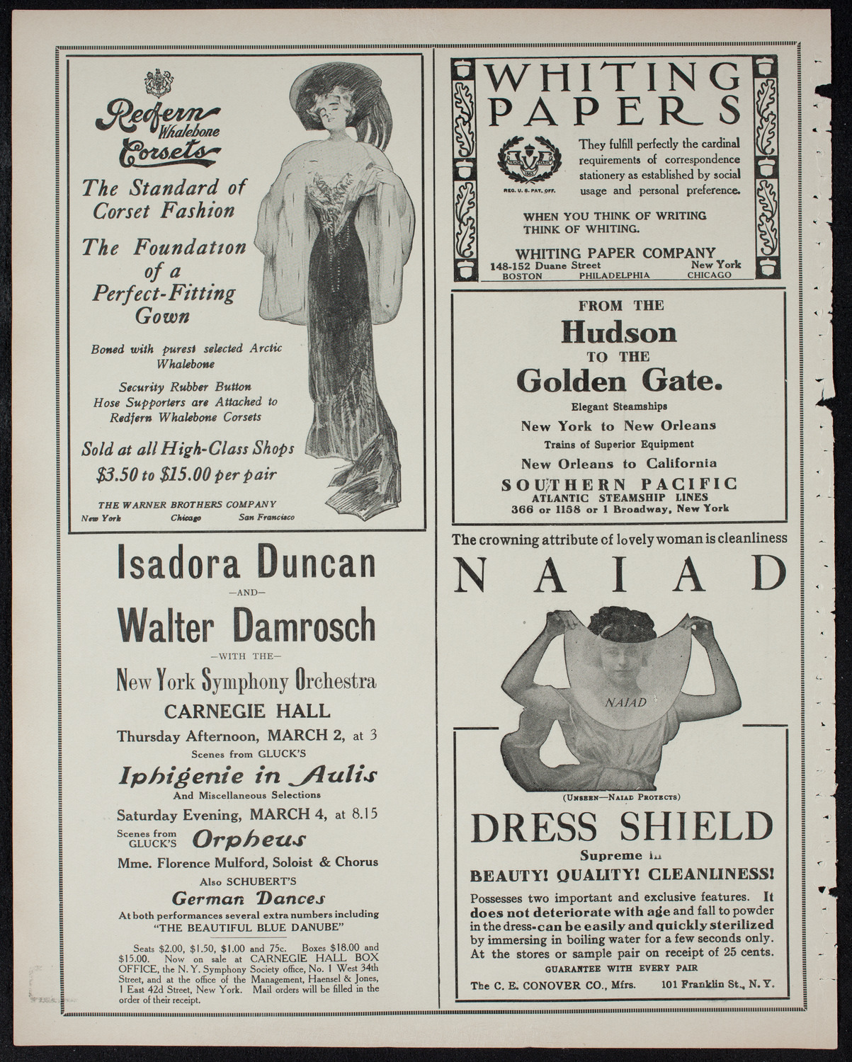 New York Philharmonic, February 14, 1911, program page 2