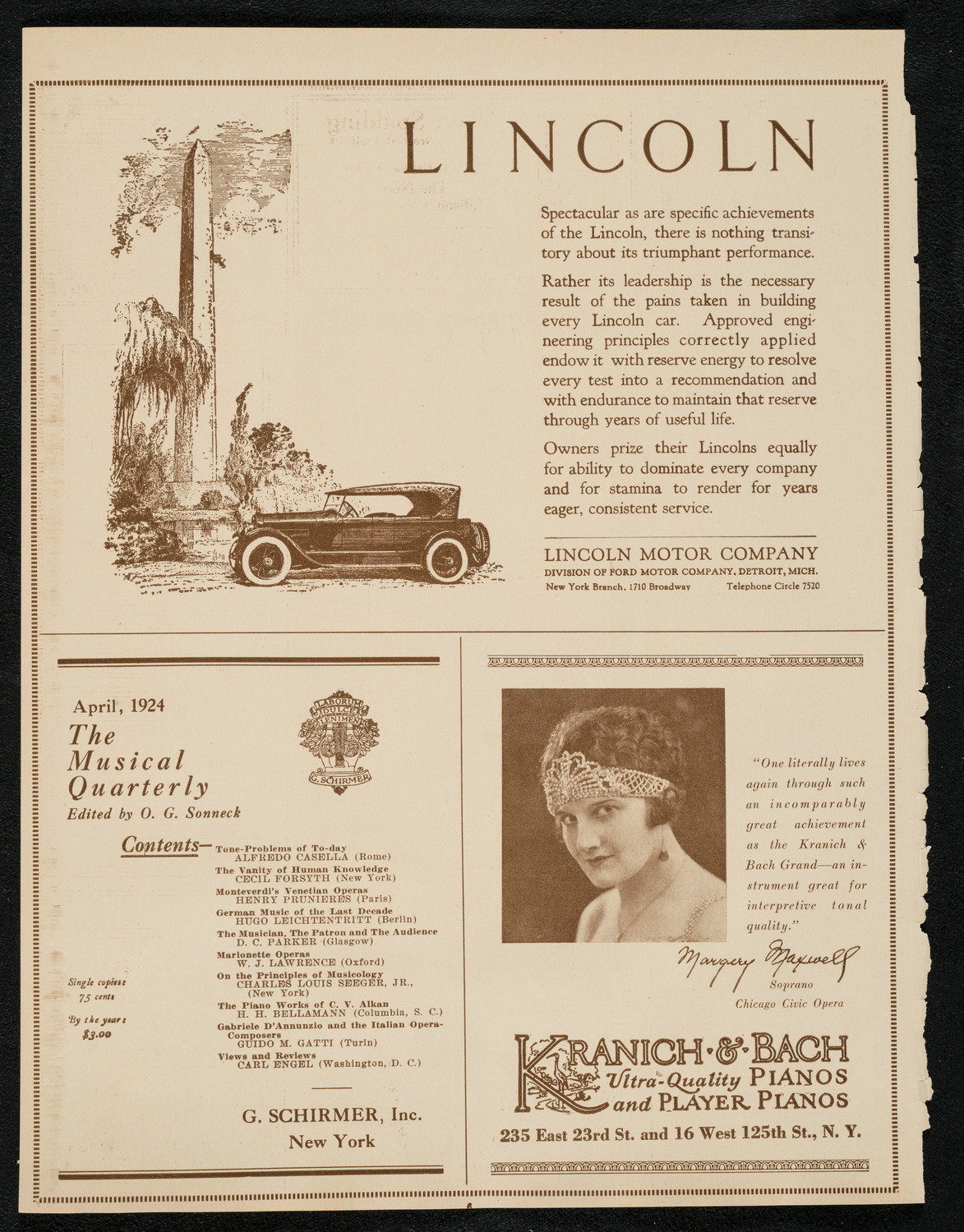 Grand Concert and Recital, May 25, 1924, program page 6