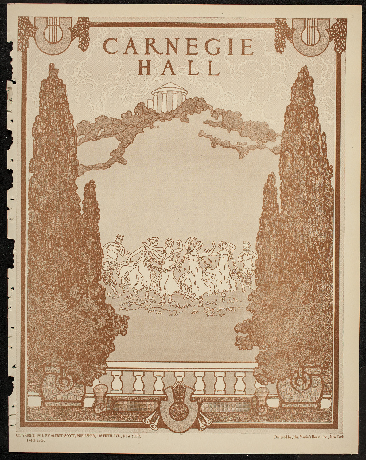 New York Philharmonic, March 5, 1920, program page 1