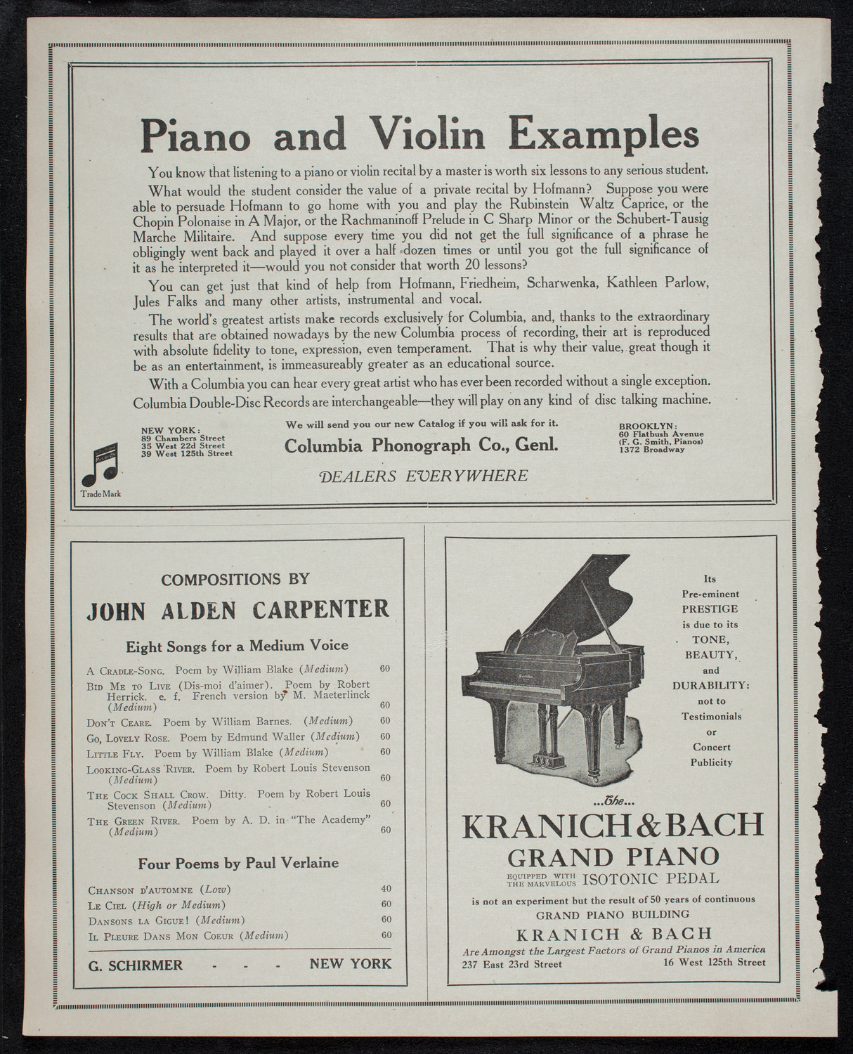 New York Philharmonic, November 15, 1912, program page 6