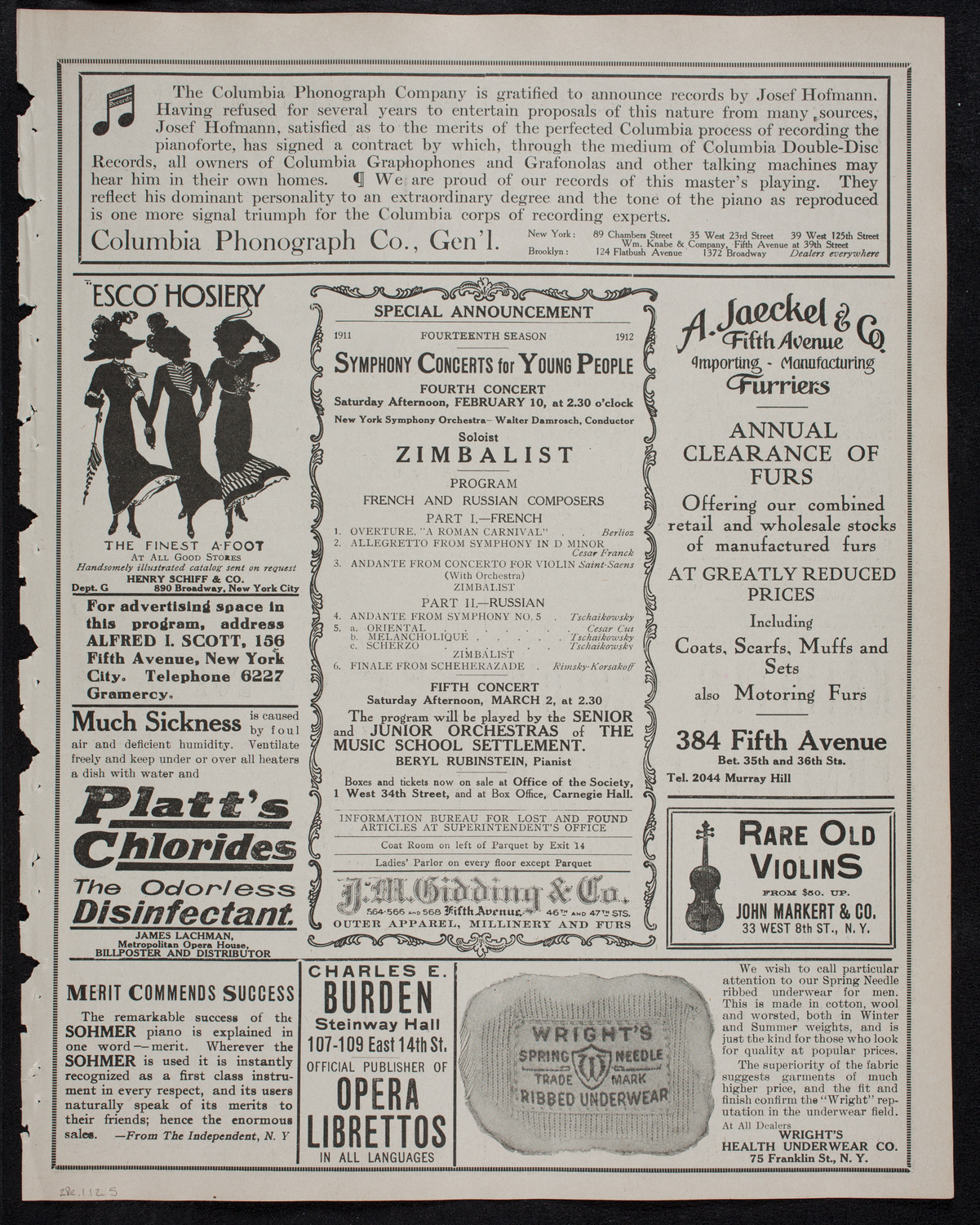 Burton Holmes Travelogue: Buenos Aires, January 28, 1912, program page 9