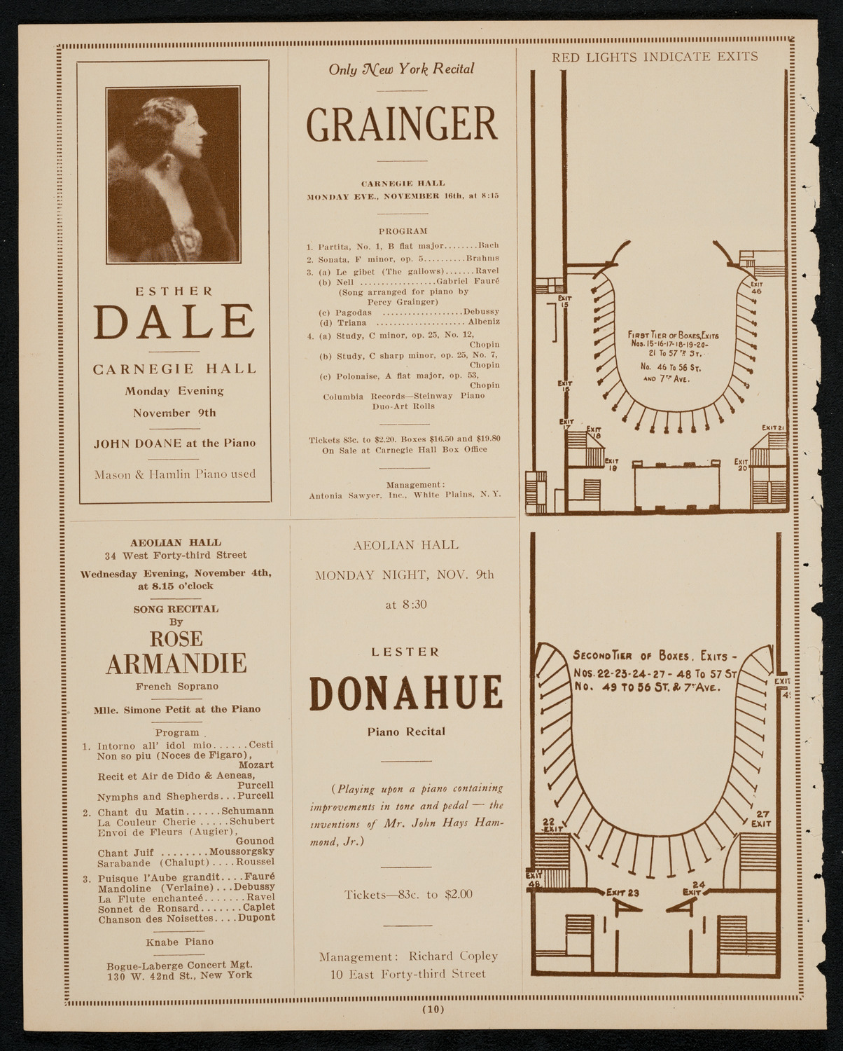 John Powell, Piano, November 1, 1925, program page 10