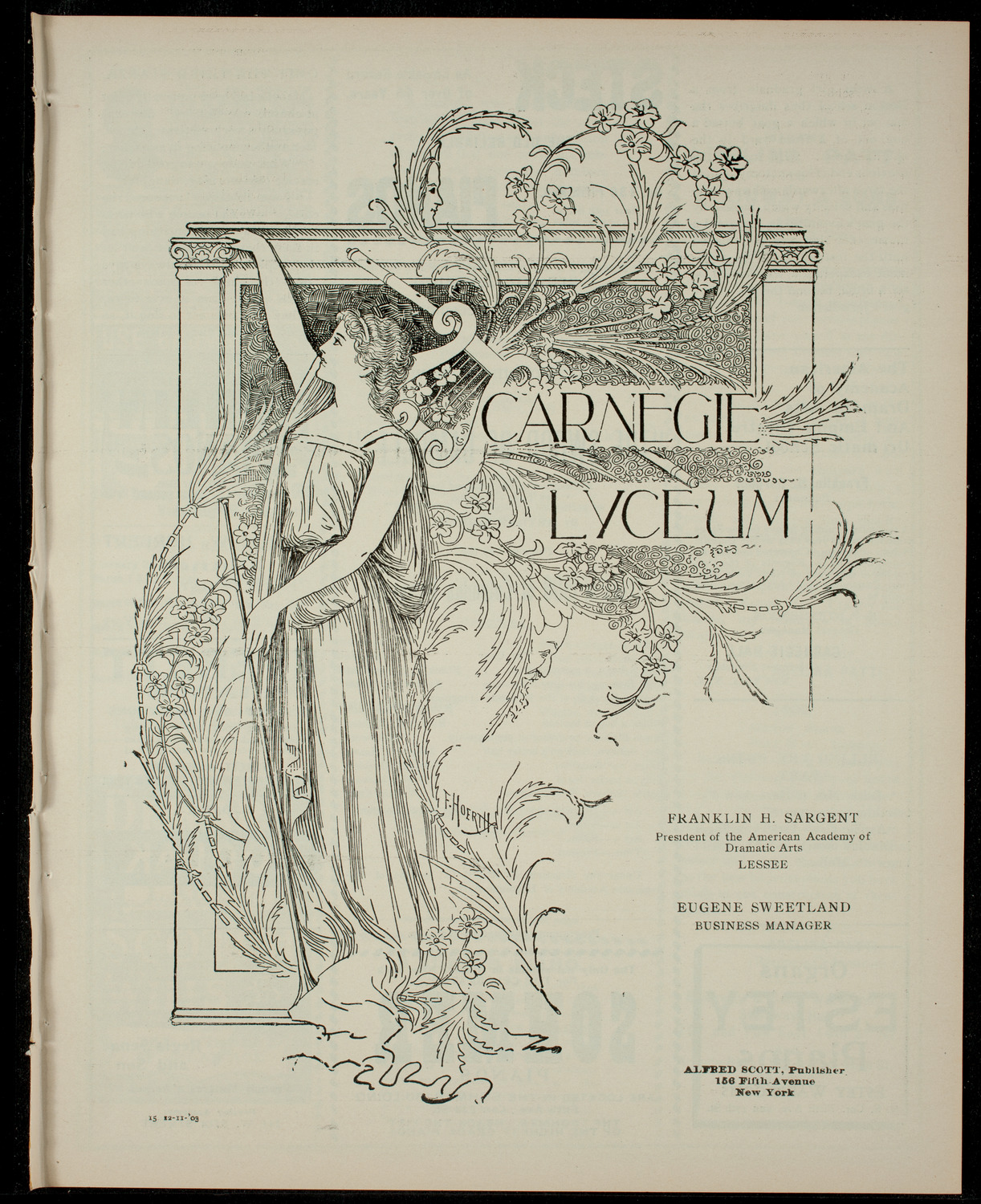 Columbia Sophomore Show, 1903, December 11, 1903, program page 1