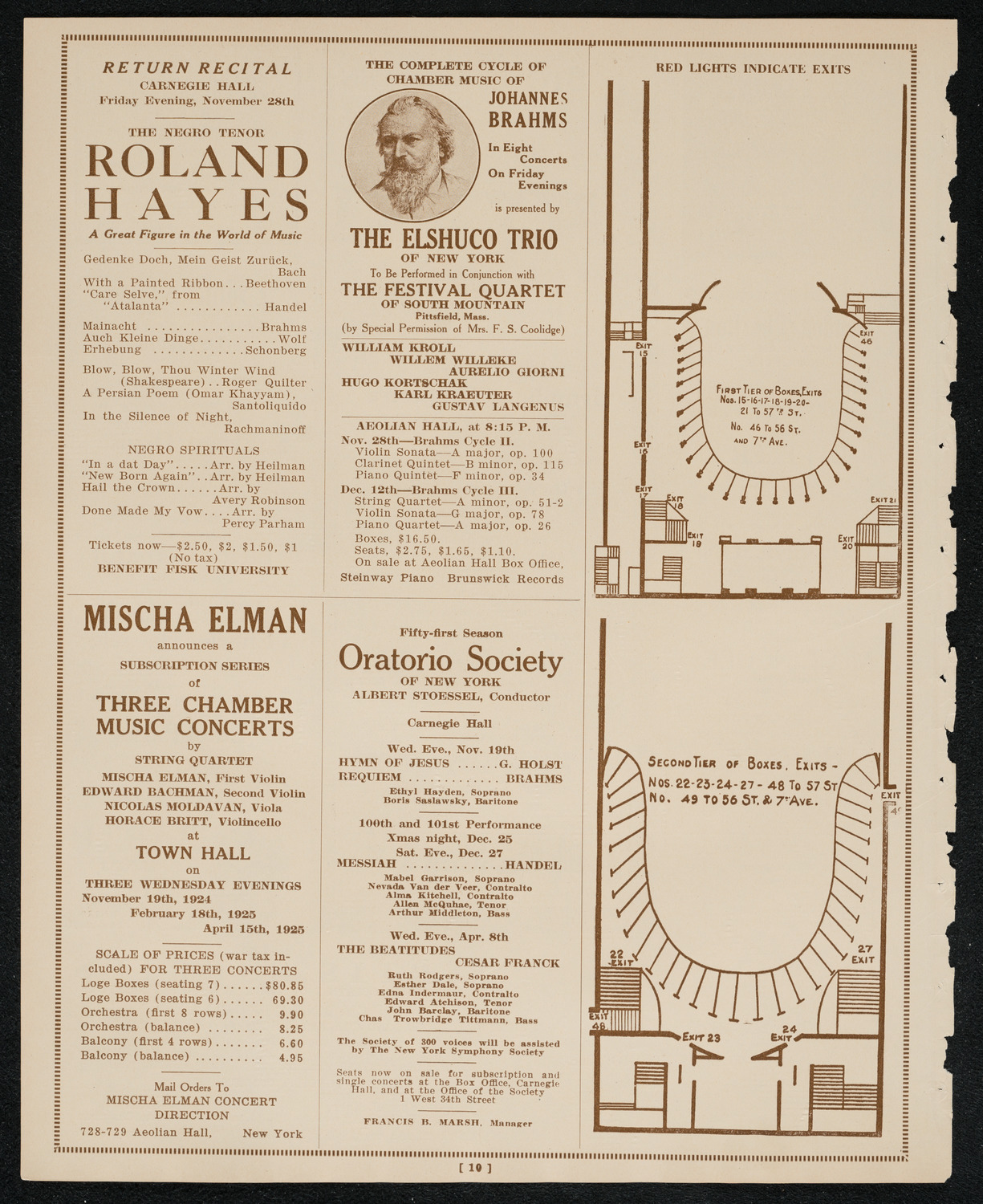 The Marriage of Figaro, November 14, 1924, program page 10