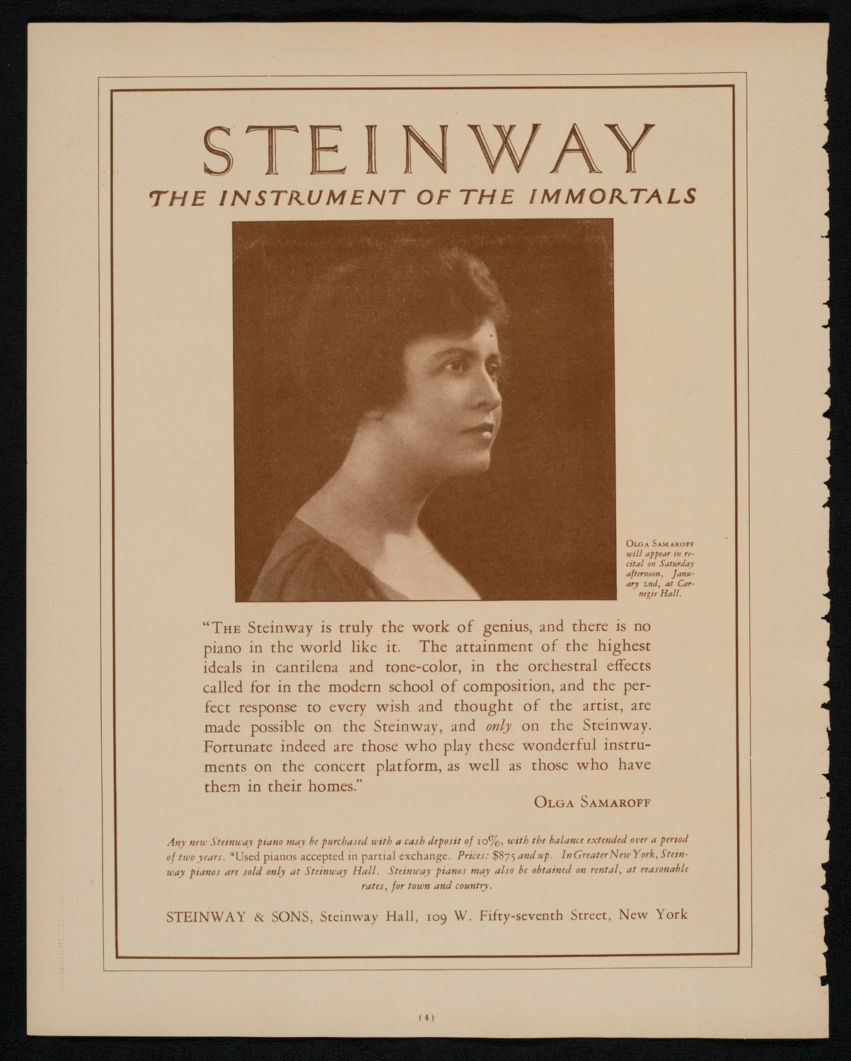 Oratorio Society of New York, December 26, 1925, program page 4