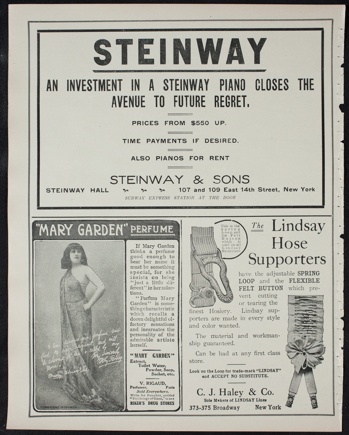 New York Symphony Orchestra: Benefit for the Council of Jewish Women, New York Section, January 14, 1911, program page 4