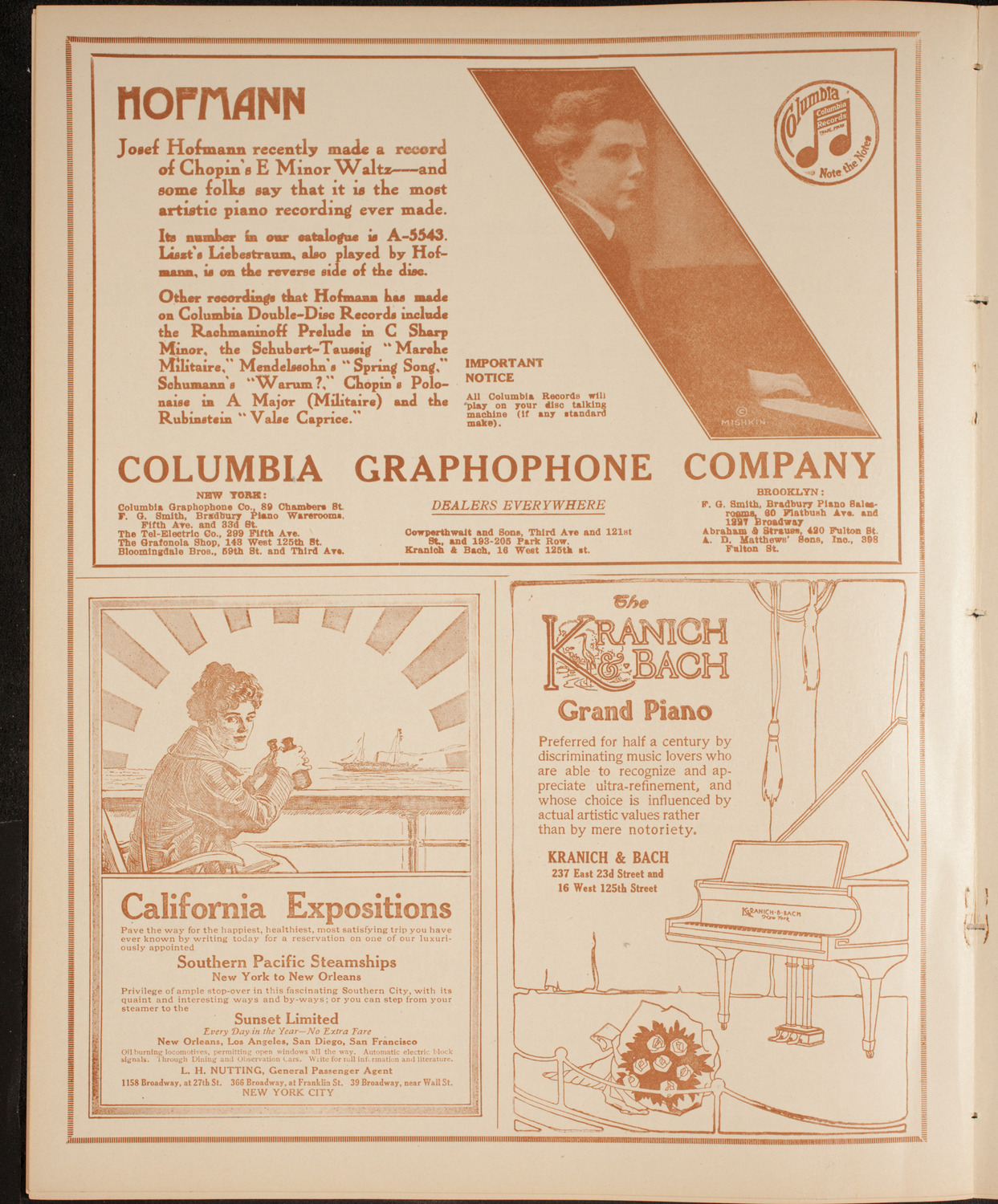 New York Symphony Orchestra, February 10, 1915, program page 6