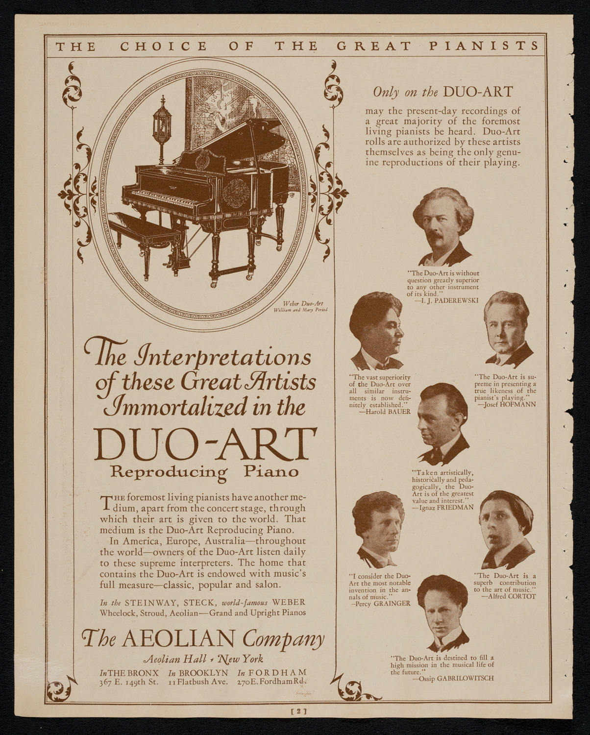 New York Philharmonic, October 15, 1925, program page 2