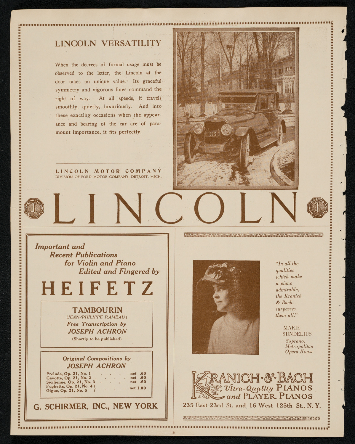 New York Symphony Orchestra, February 15, 1924, program page 6