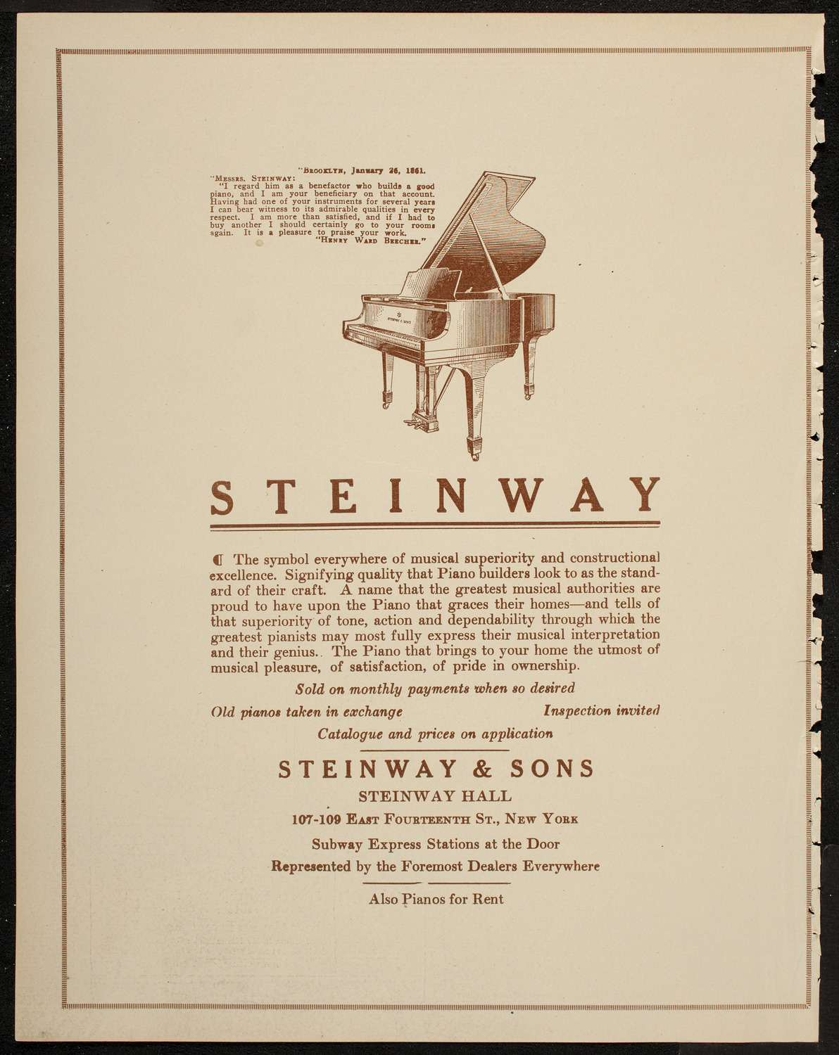 New York Philharmonic, March 26, 1920, program page 4