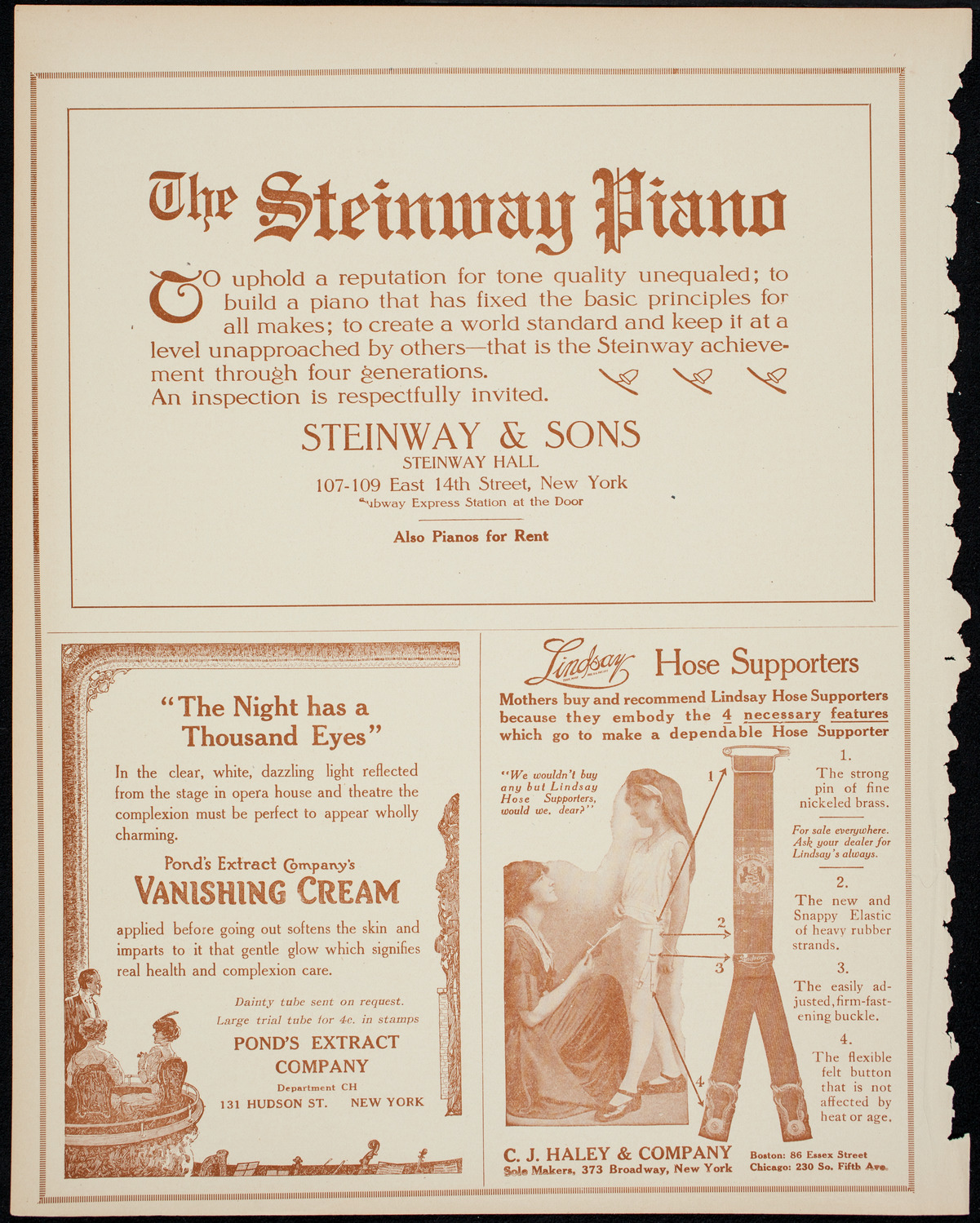 Schola Cantorum of New York, January 20, 1914, program page 4