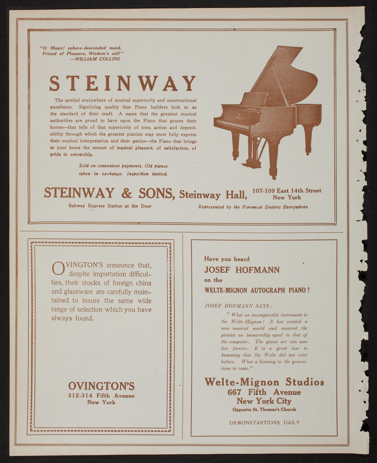 New York Symphony Orchestra, February 15, 1918, program page 4