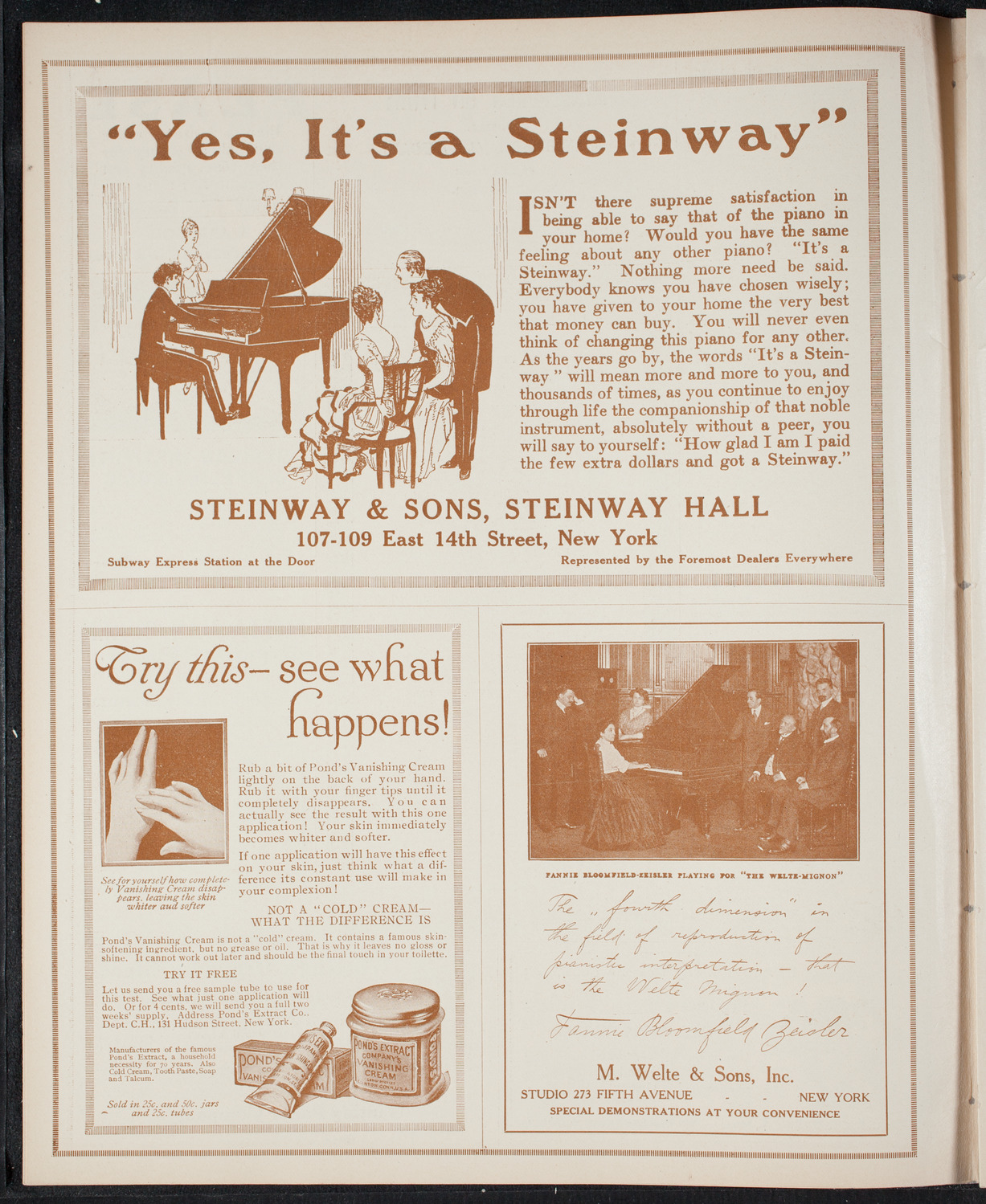 New York Philharmonic, November 28, 1915, program page 4