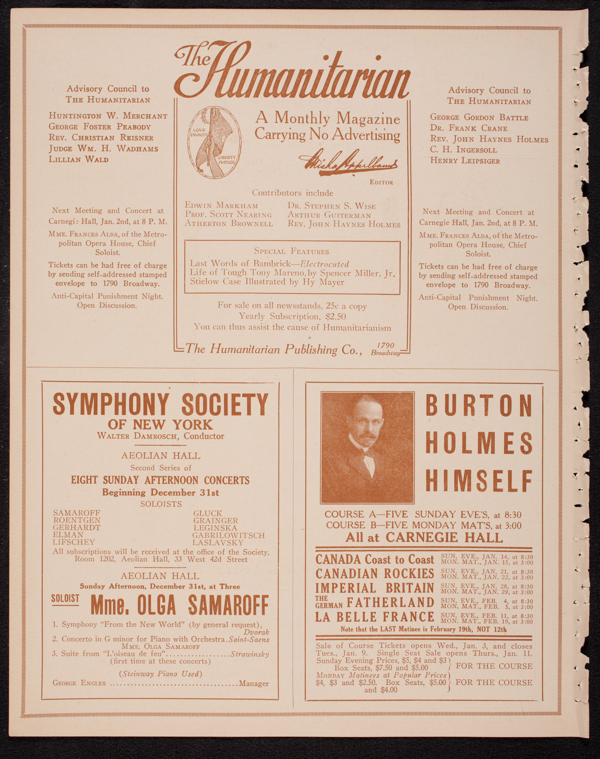 Oratorio Society of New York, December 28, 1916, program page 8