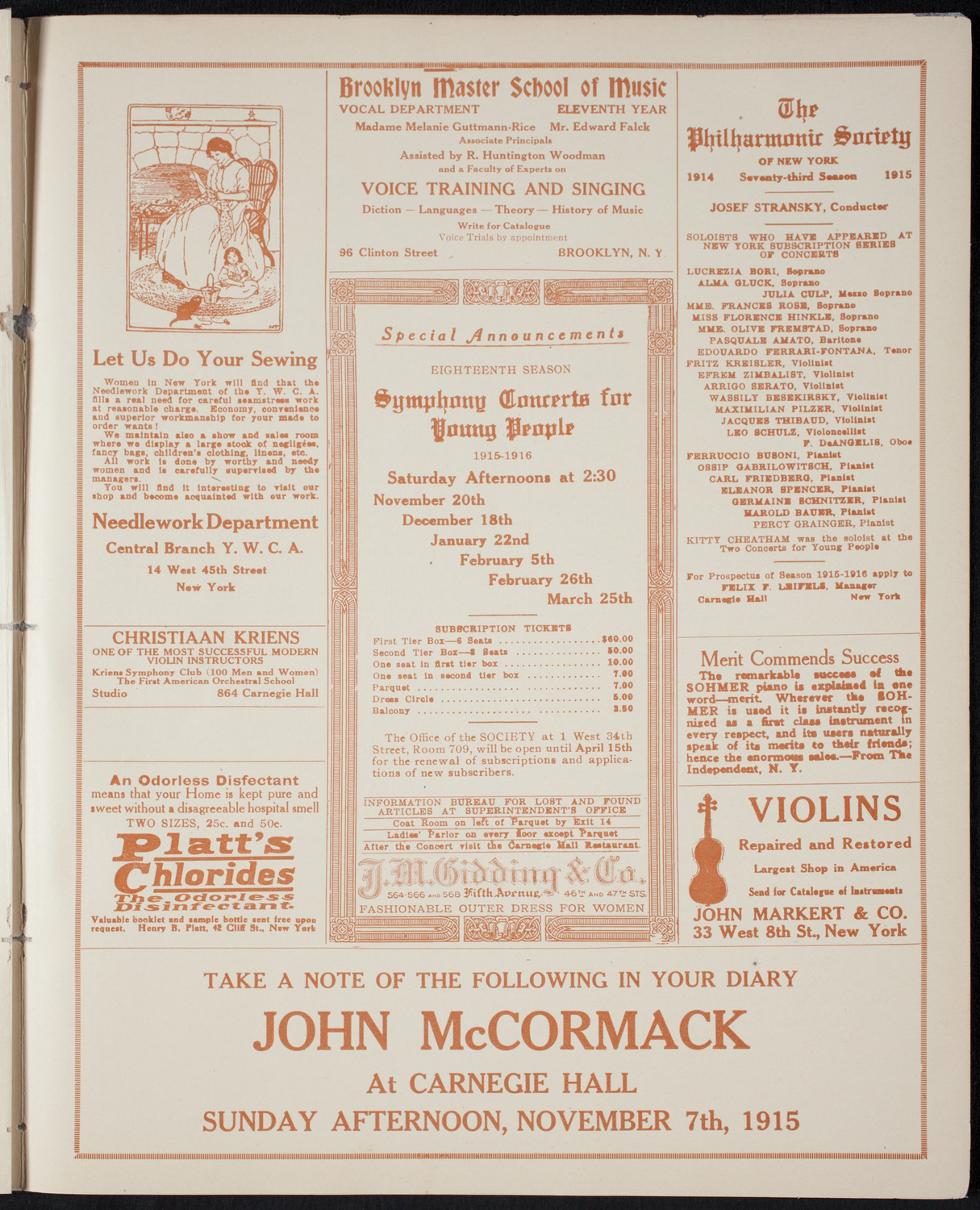 Grand Army of the Republic Memorial Day Exercises, May 31, 1915, program page 9