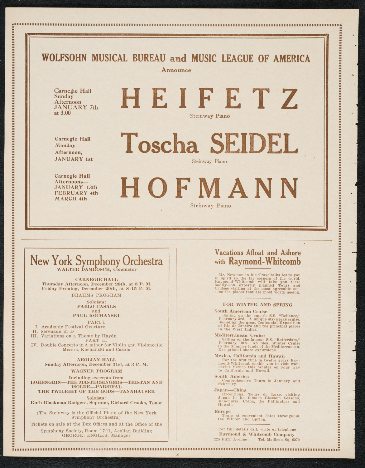 Newman Traveltalks: Wild Animal and Savage Life, December 11, 1922, program page 8