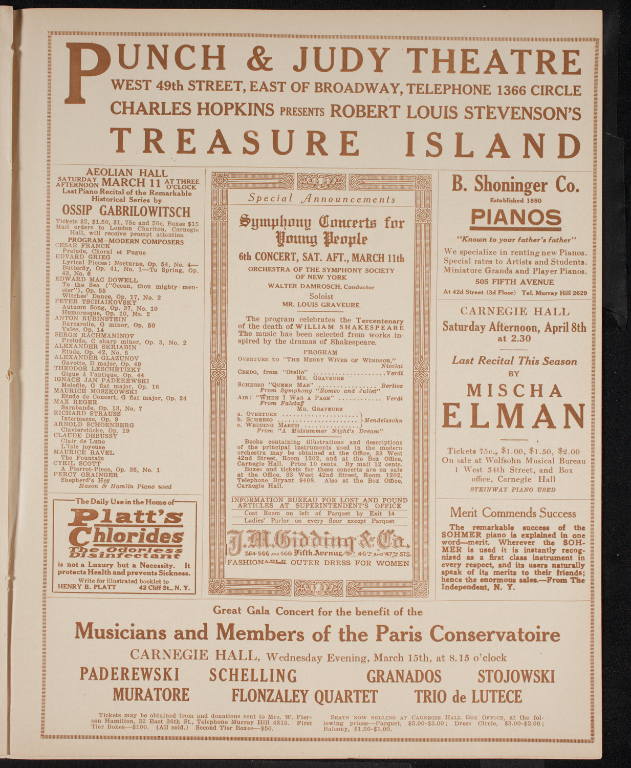 Schola Cantorum of New York, March 7, 1916, program page 9