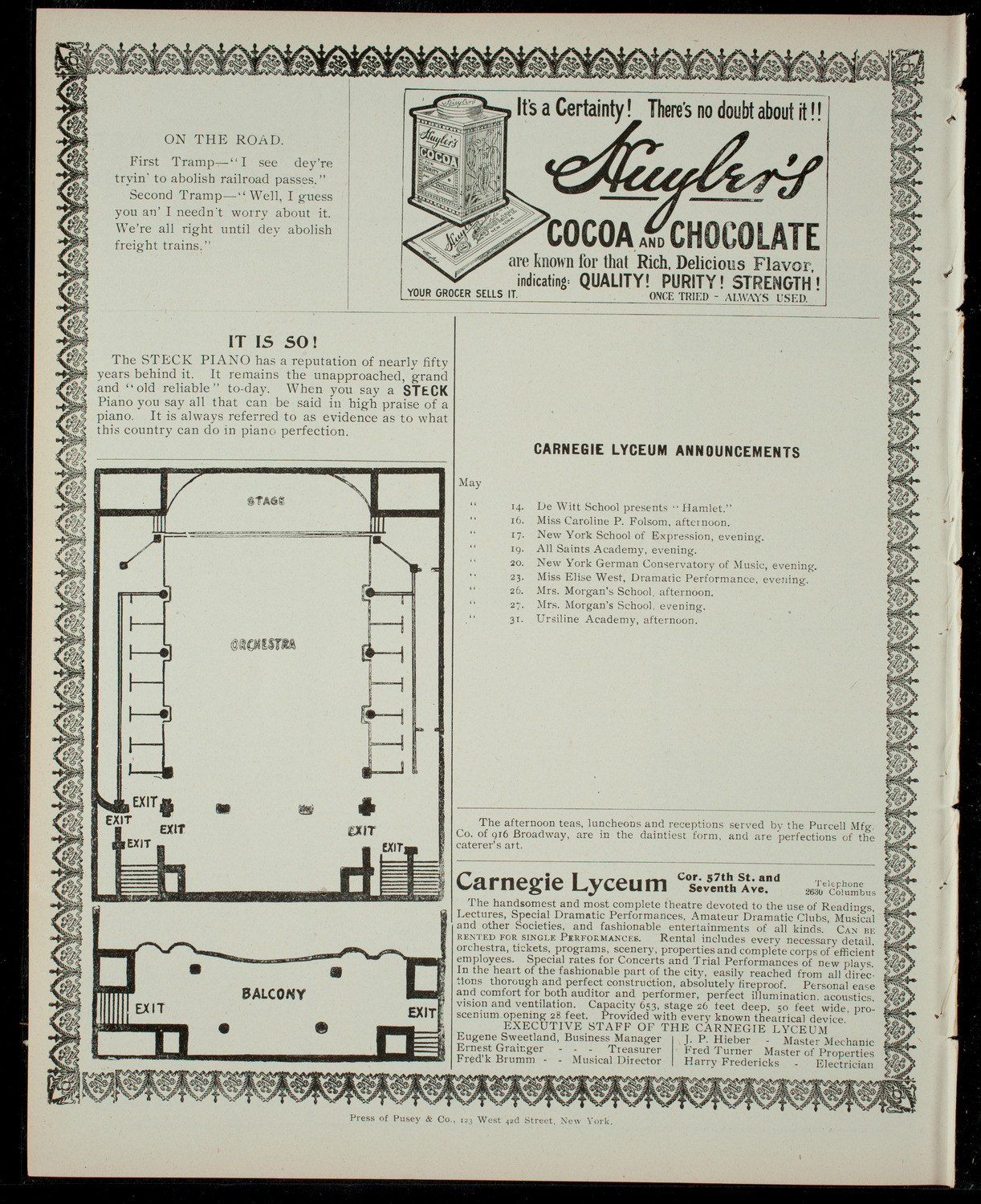 Graduation: Eclectic Medical College, May 13, 1904, program page 4