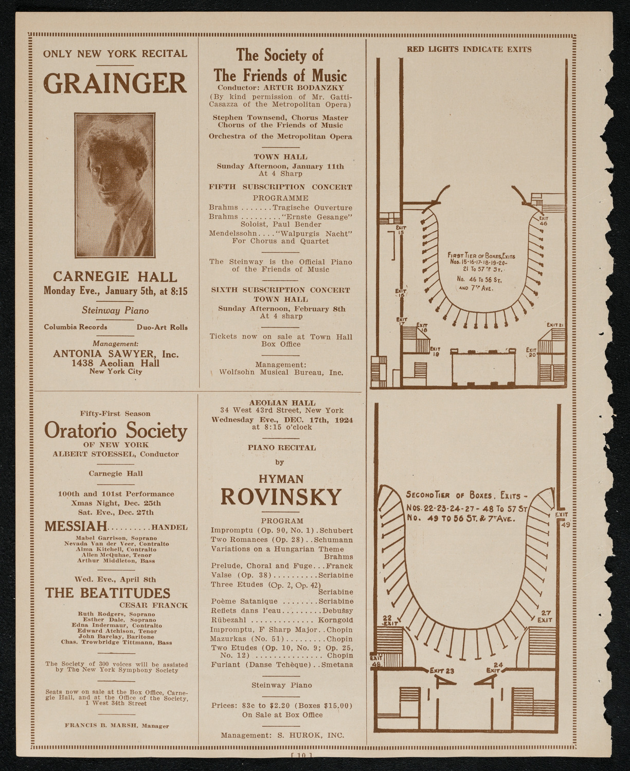 State Symphony Orchestra of New York, December 16, 1924, program page 10