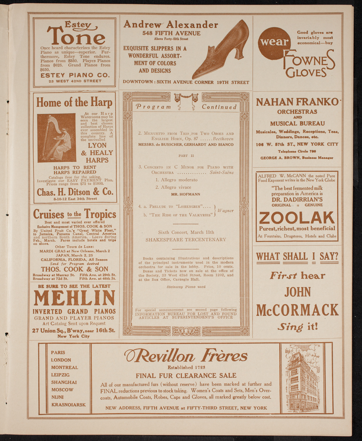 Symphony Concert for Young People, February 26, 1916, program page 7
