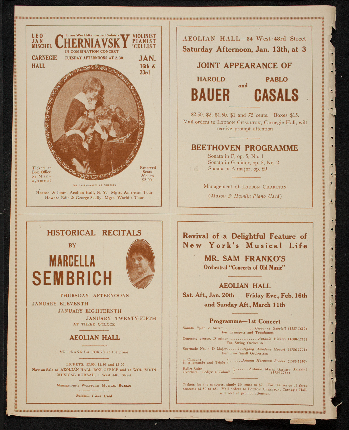 Boston Symphony Orchestra, January 4, 1917, program page 12