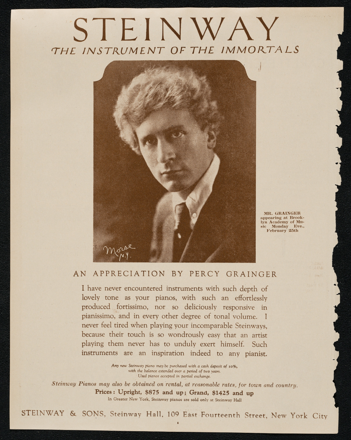 New York Philharmonic, February 24, 1924, program page 4