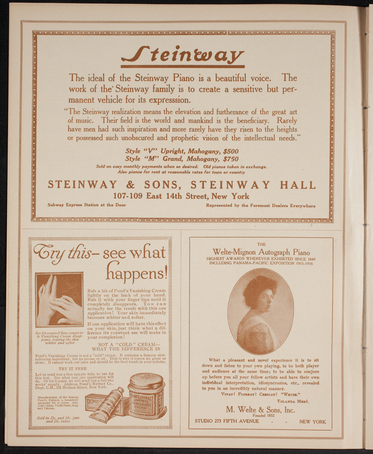 Olga Carrara, Soprano, April 4, 1916, program page 4