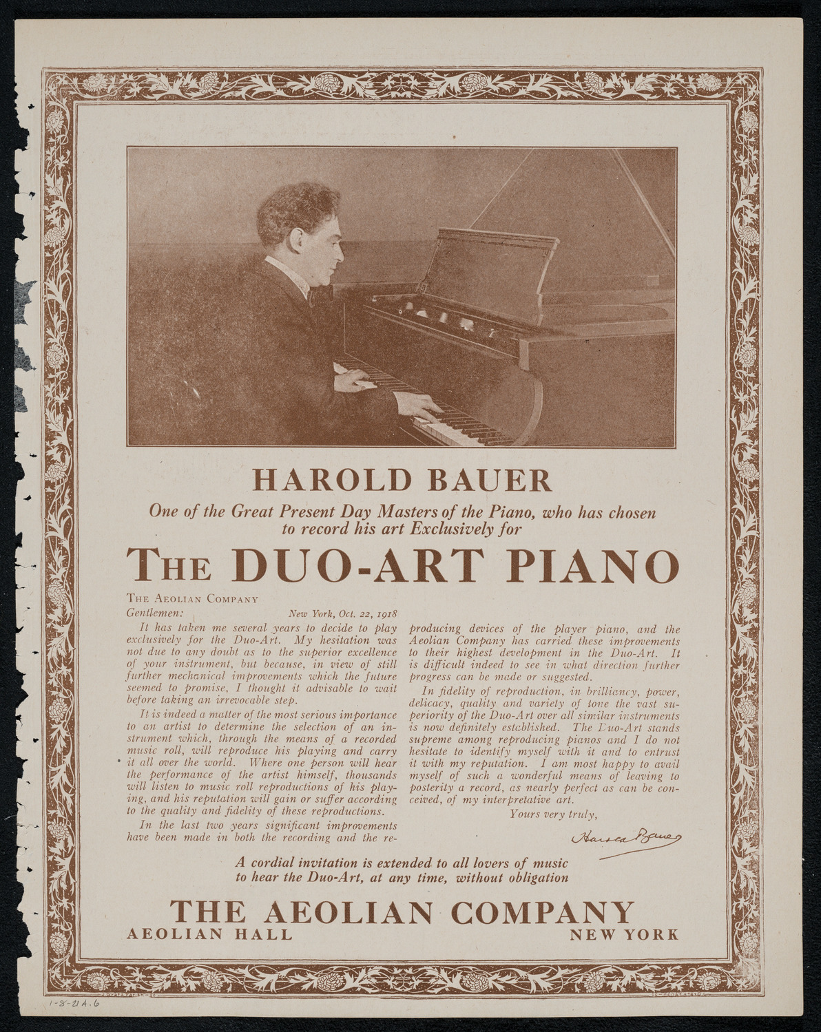 Boston Symphony Orchestra, January 8, 1921, program page 11