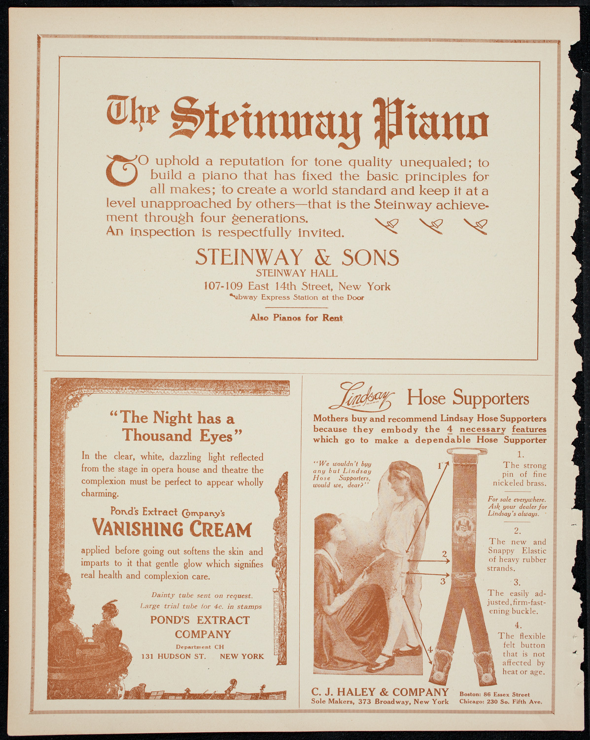 Ignacy Jan Paderewski, Piano, March 7, 1914, program page 4