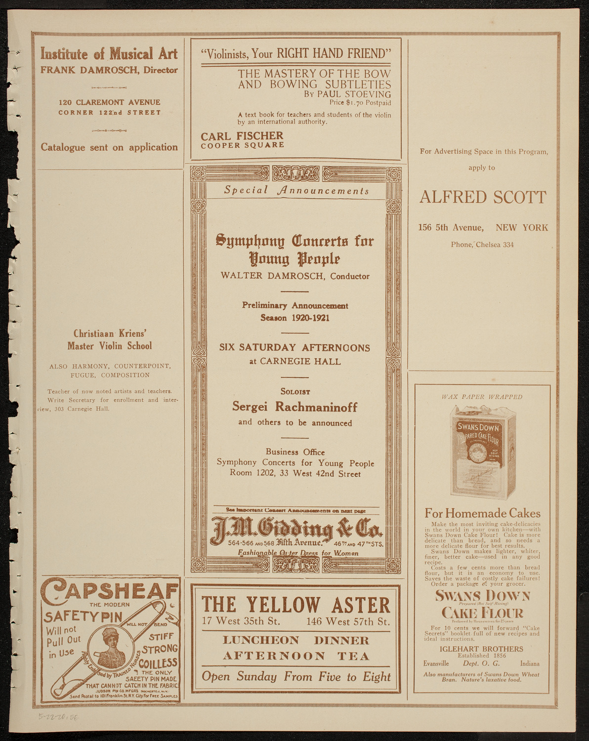 Gala Masonic Music Festival, May 22, 1920, program page 9