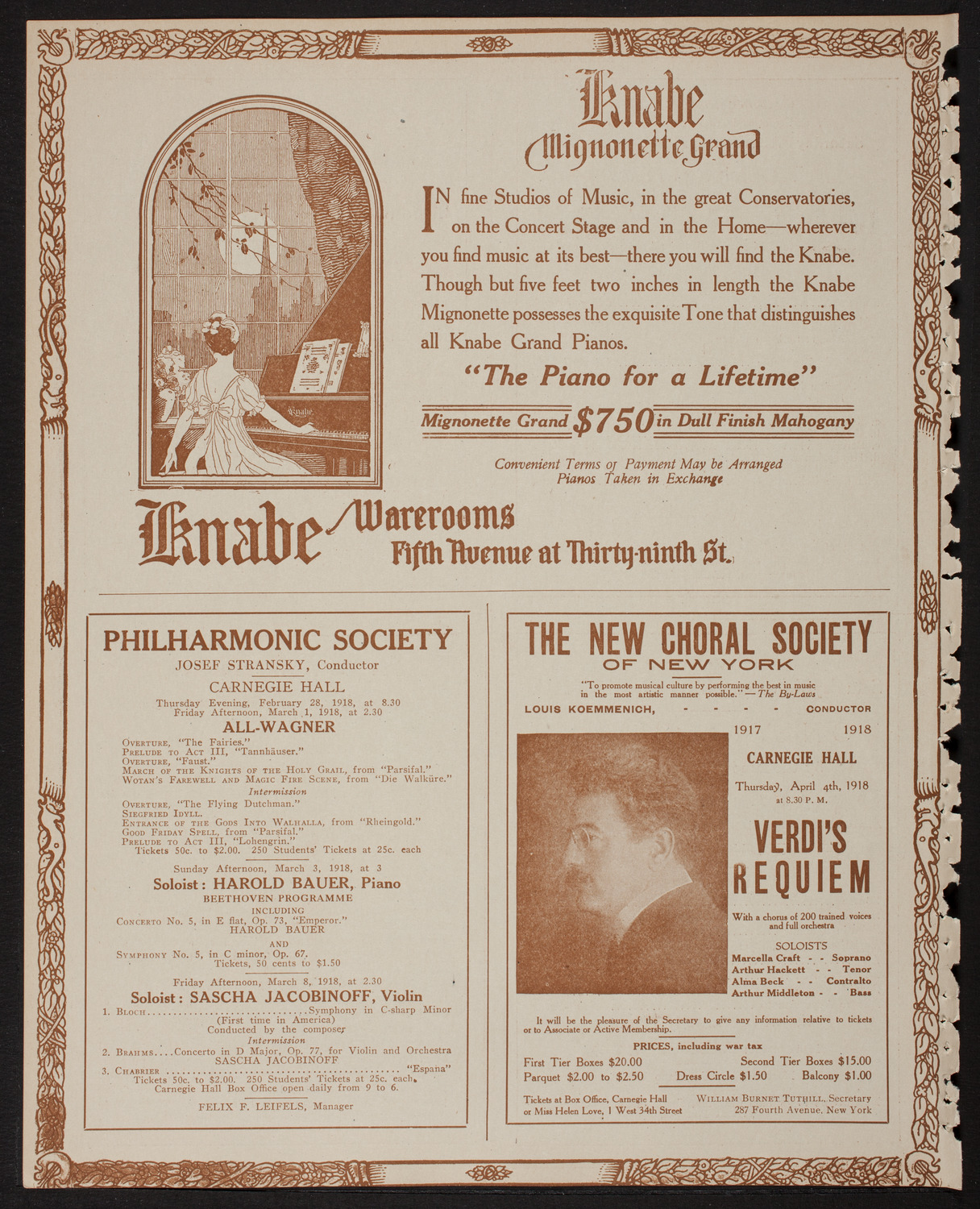 Frieda Hempel, Soprano, February 26, 1918, program page 12