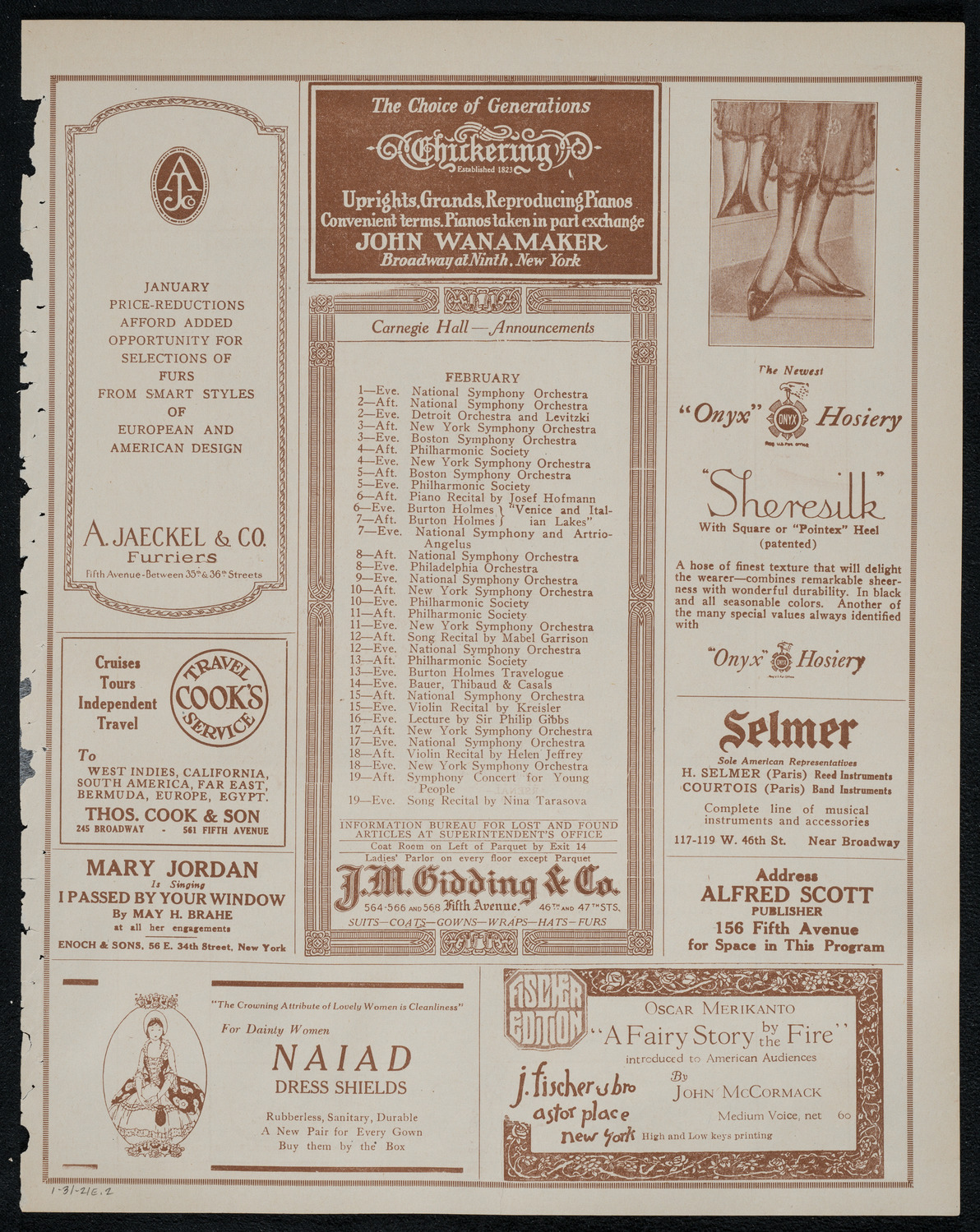 Mecca Temple of New York: Ancient Arabic Order of the Nobles of the Mystic Shrine, January 31, 1921, program page 3