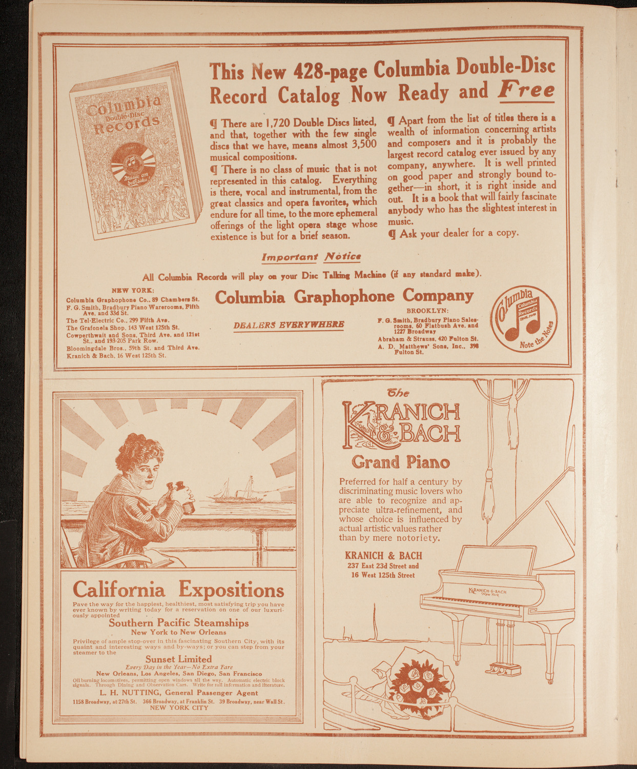 Julia Culp, Contralto, January 5, 1915, program page 6