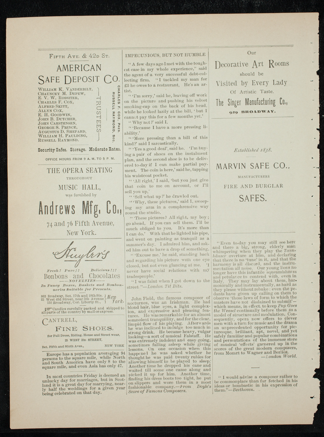 Students of J.C. Woloff, November 27, 1891, program page 4