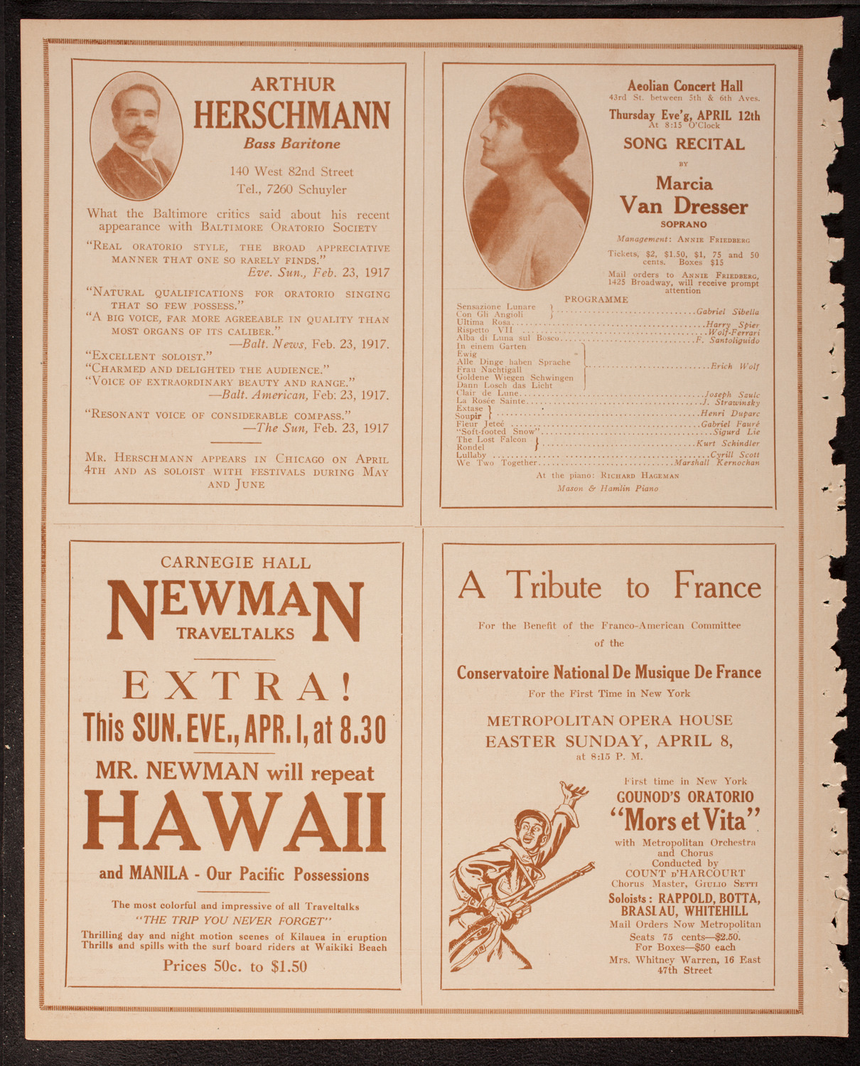 People's Symphony Concert, April 1, 1917, program page 10