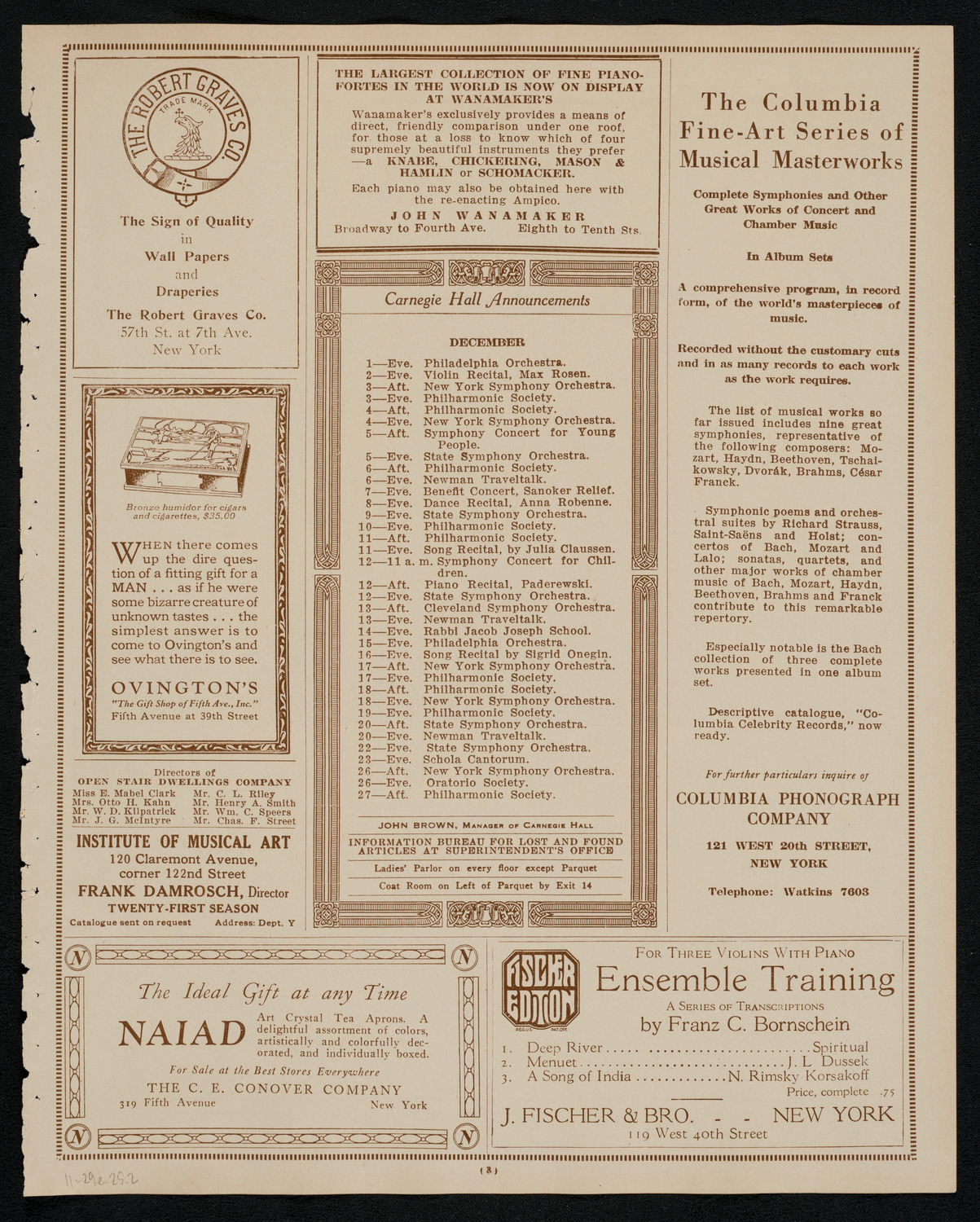 Newman Traveltalks: Vienna and the Tyrol, November 29, 1925, program page 3