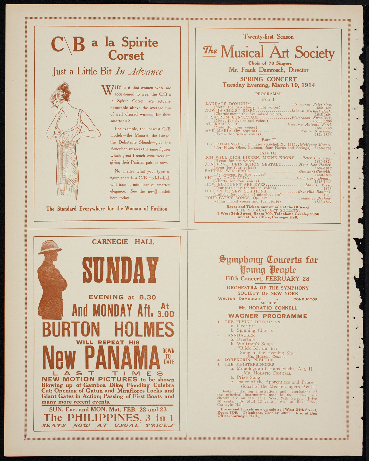 People's Symphony Concert, February 15, 1914, program page 8
