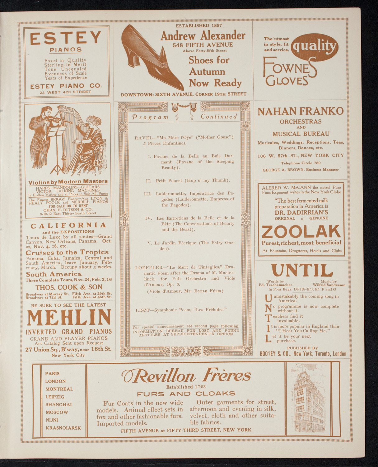 Boston Symphony Orchestra, November 6, 1915, program page 7