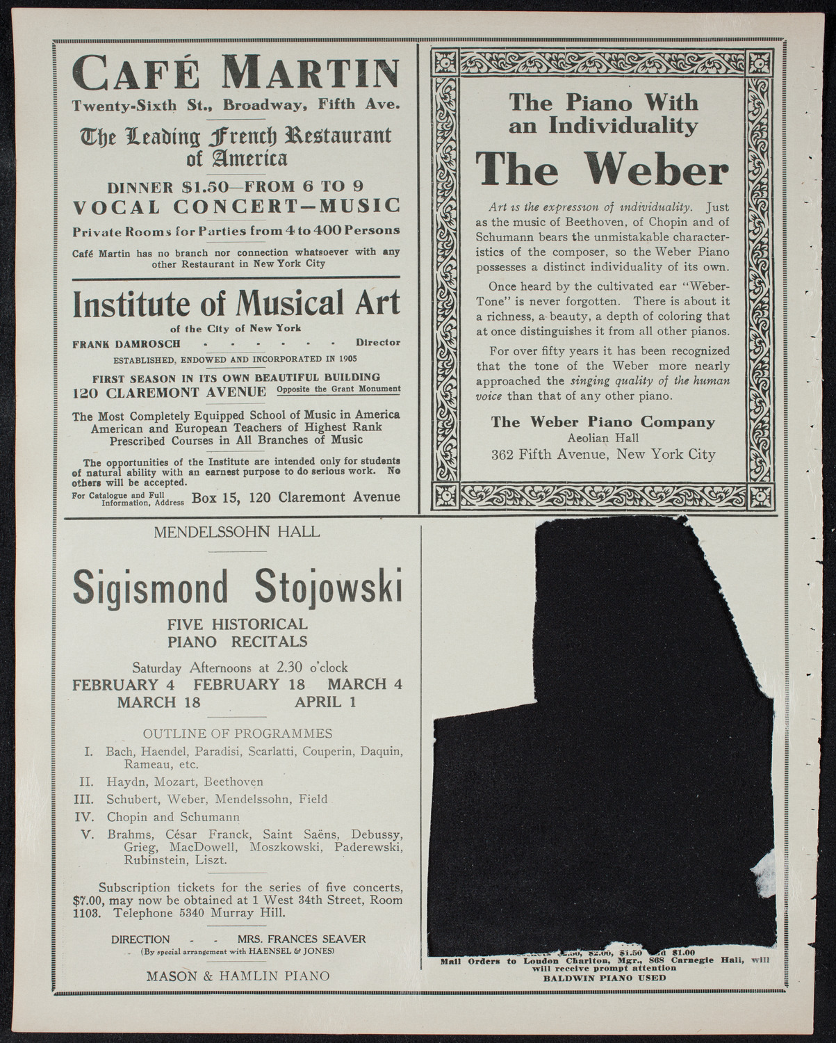 Symphony Concert for Young People, January 21, 1911, program page 6