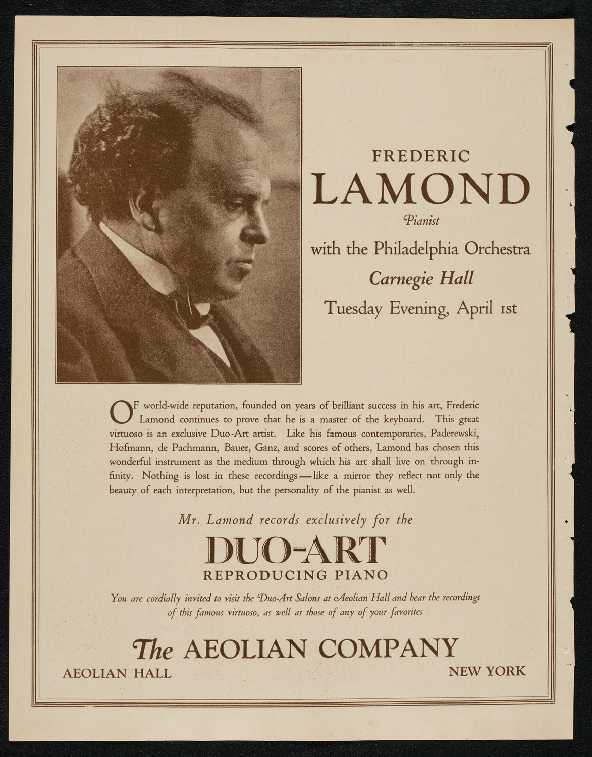New York Symphony Orchestra, March 27, 1924, program page 2
